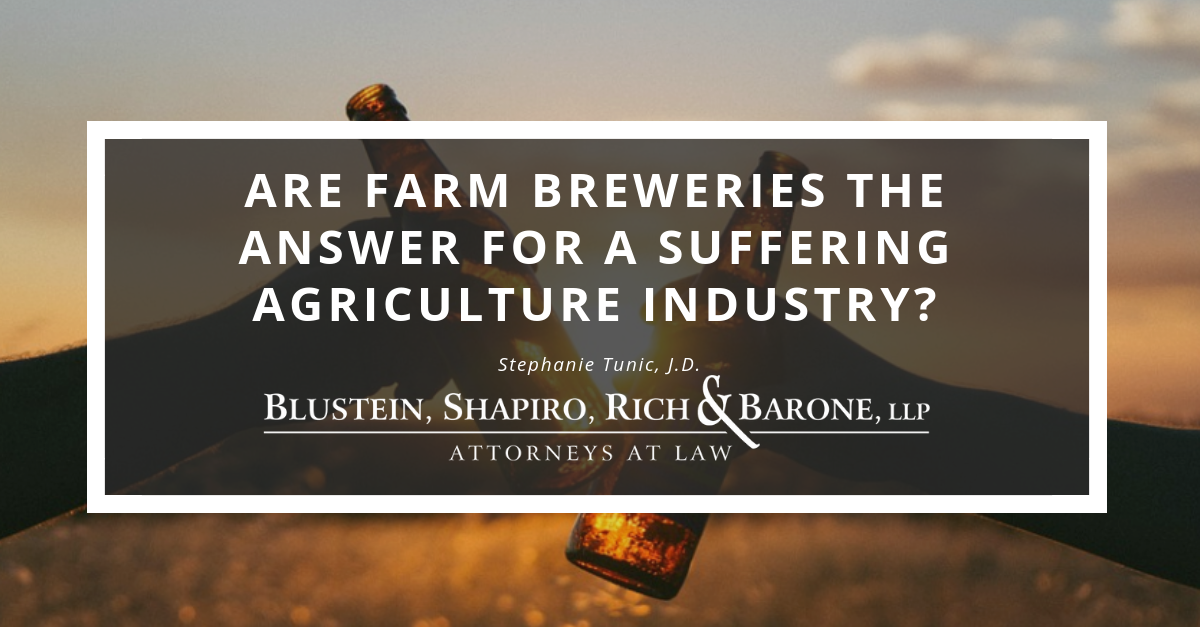 Are Farm Breweries the Answer for a suffering agriculture industry?