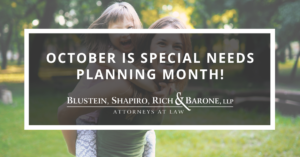 October is Special Needs Planning Month